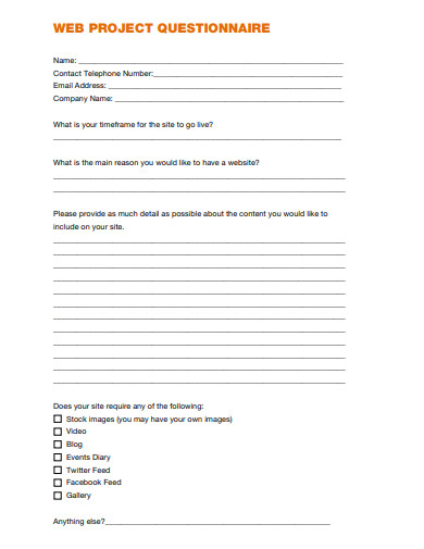 web-project-questionnaire-template