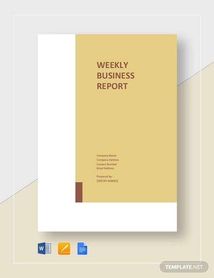 weekly business report template