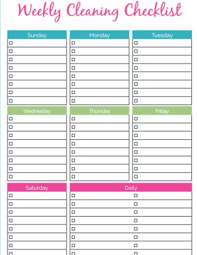 6+ Cleaning Planner Templates - PDF