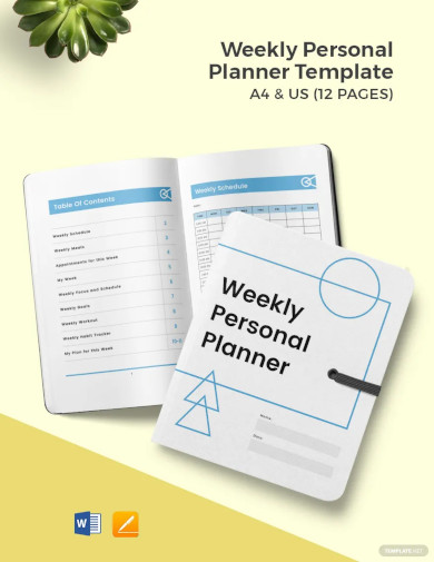 weekly personal planner template