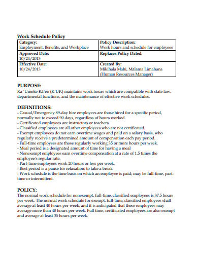 work-schedule-policy-template