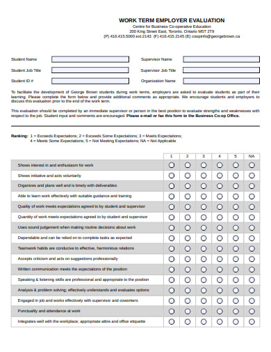 18+ Employer Evaluation Templates - PDF