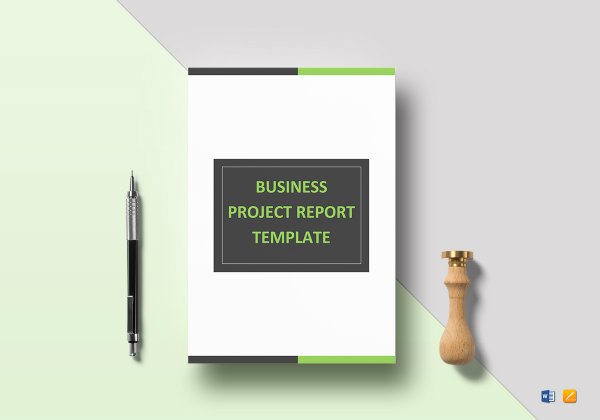business project report template mockup