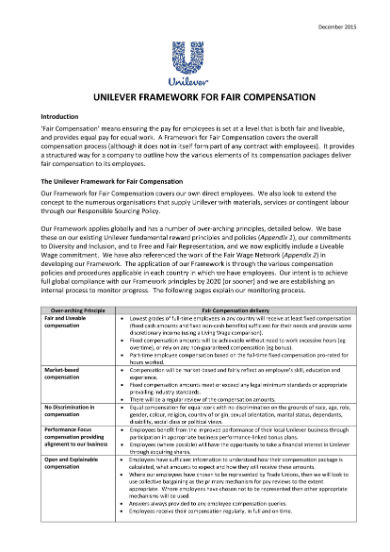 framework for fair compensation