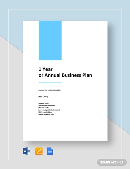 one year business plan