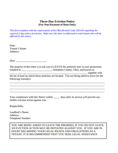 day eviction notice example