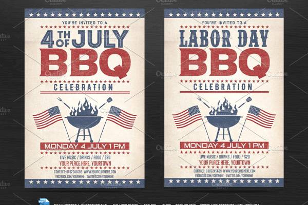 th of july bbq flyer