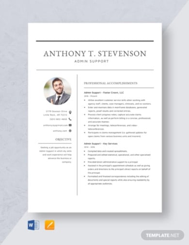admin-support-resume-template