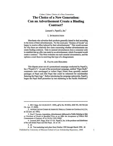 advertisement binding contract template