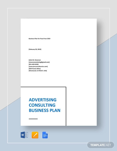 advertising business plan template
