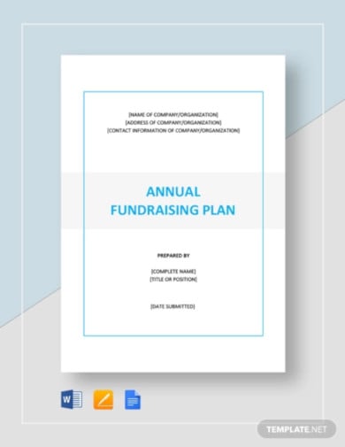 annual fundraising plan template