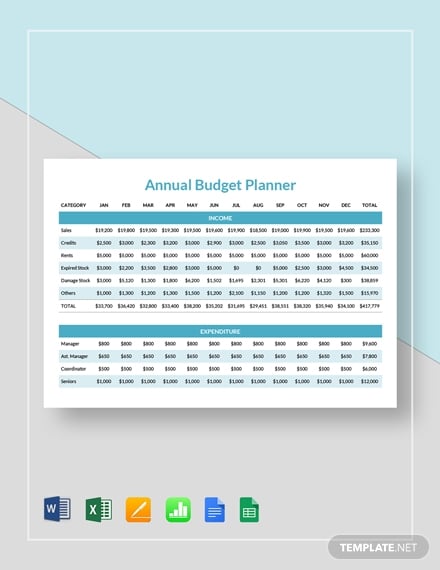 annual budget planner
