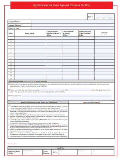 5+ Loan Invoice Templates in PDF