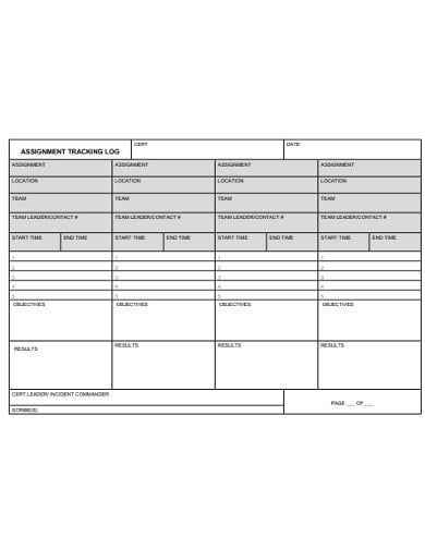 assignment-tracking-log-template