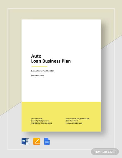 auto loan business plan