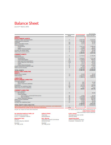 balance sheet template