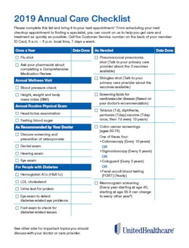 basic-annual-checklist-template