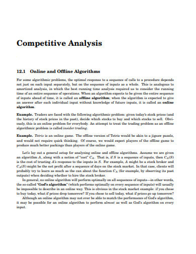 basic competitive analysis template