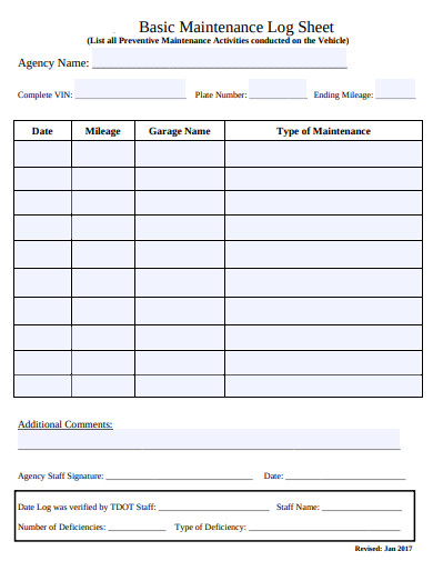 FREE 21+ Maintenance Log Templates in Google Docs | MS Word | Pages | PDF