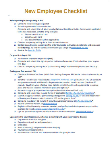 28+ Employee Checklist Templates in Google Docs | Word | Pages | PDF | XLS