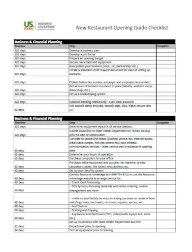 basic preparation checklist template