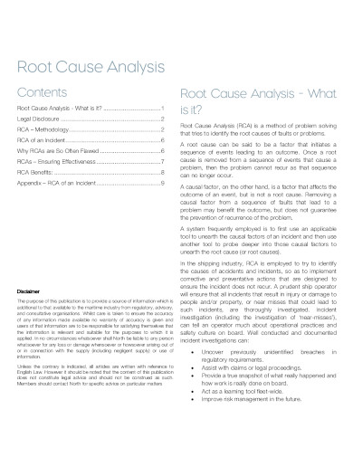 basic root cause analysis template