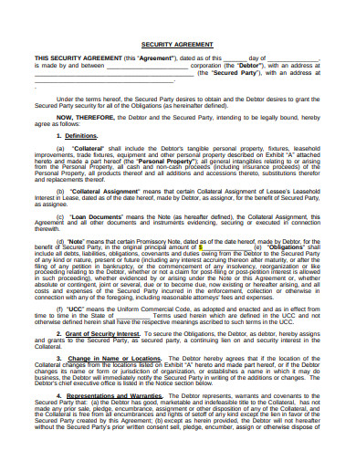 basic security agreement template