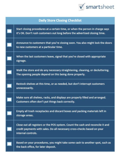 13 Closing Checklist Templates PDF PSD Google Docs Word