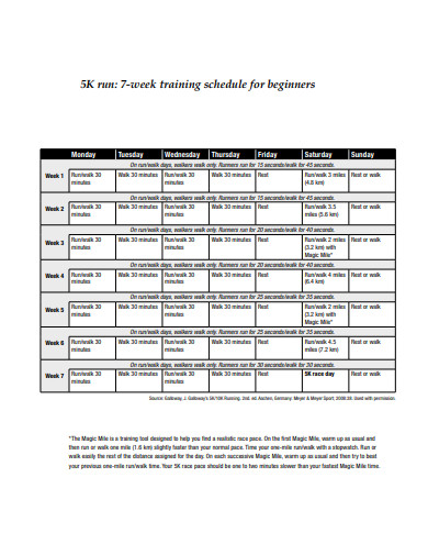 beginners-training-schedule-format