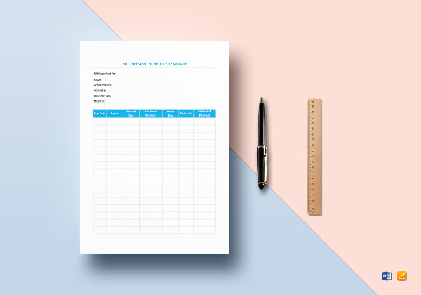 bill-payment-schedule-template