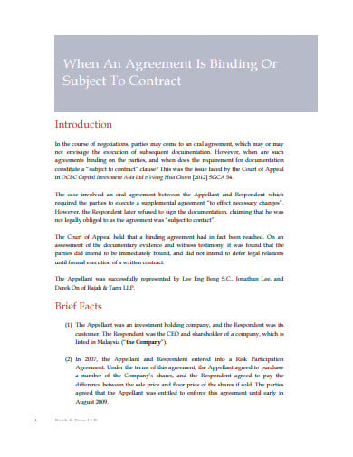 binding contract agreement