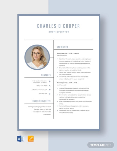 11+ Operator Resume Templates In Word 