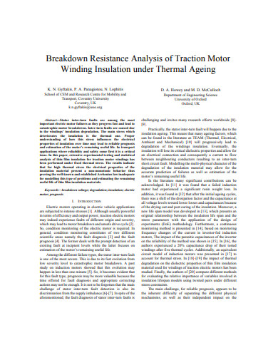 breakdown resistance analysis example