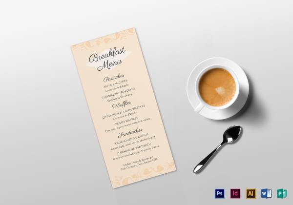 Download This Printable Menu Template