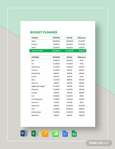 budget planner template