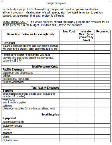 budget template example