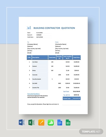 building-contractor-quotation-template