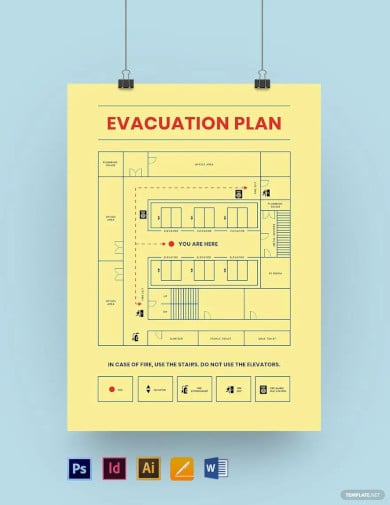 building evacuation plan poster template
