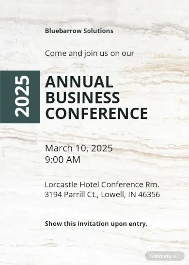 business conference invitation template
