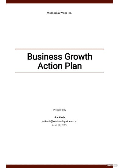 business growth action plan template