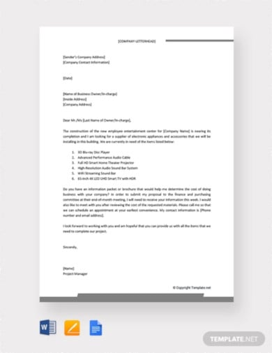 business inquiry letter