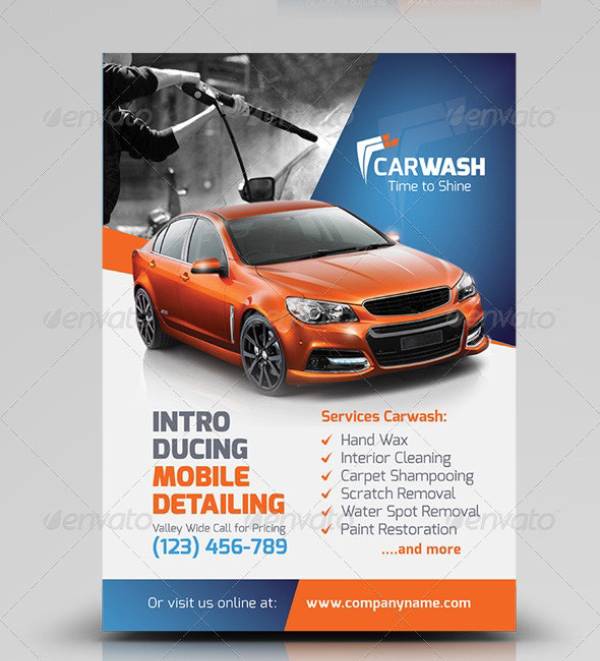 car wash flyer template