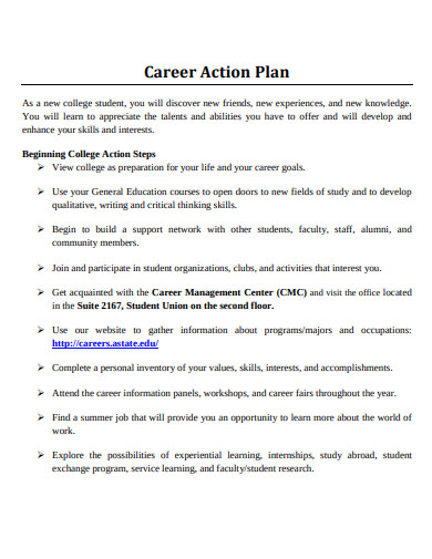 career-action-plan-example