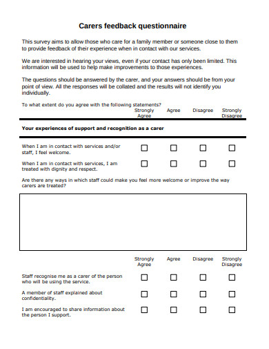 21+ Feedback Questionnaire Templates in PDF