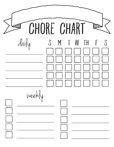 chore chart example in pdf