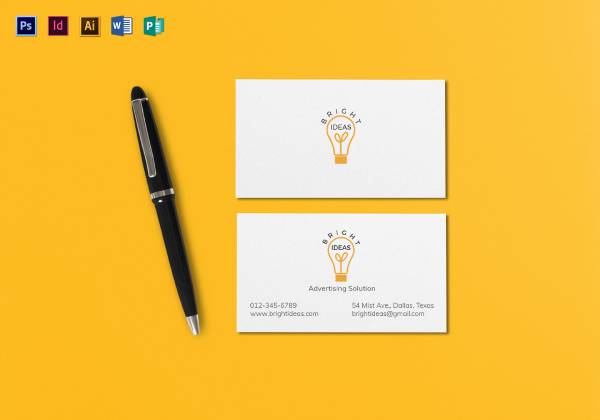 clean minimal business card mock up 2