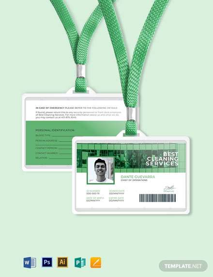 cleaning-service-id-card