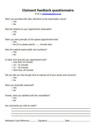 cliamant-feedback-questionnaire-template