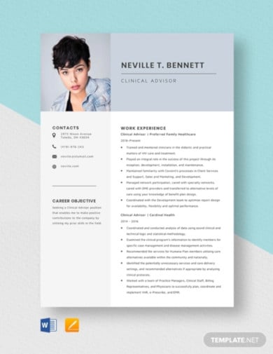 clinical-advisor-resume-template
