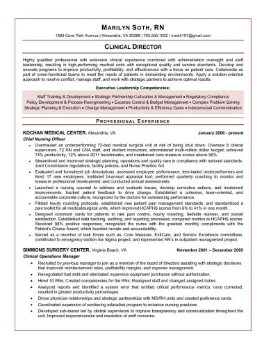 clinical-nurse-manager-resume-template